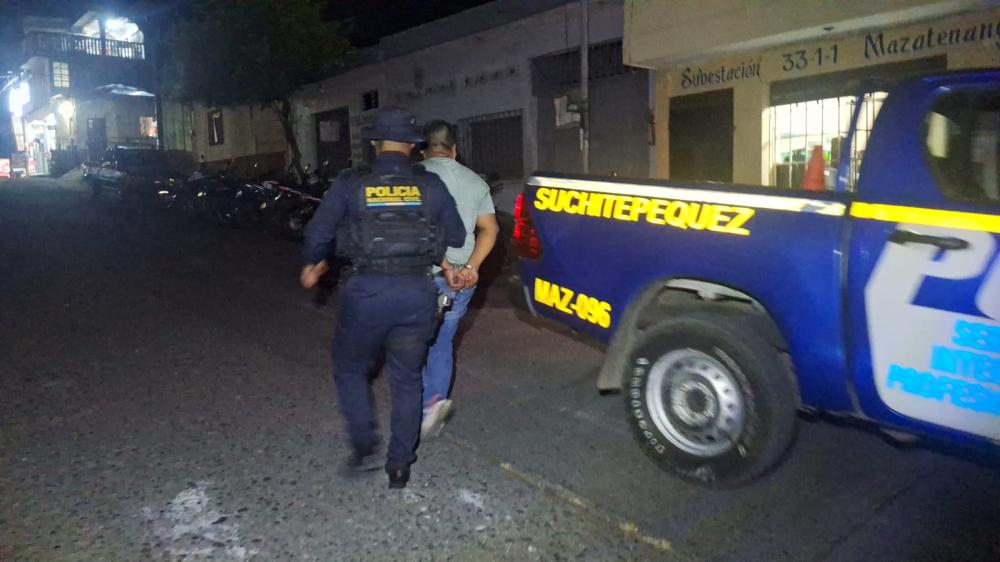 Capturan a presunto atacante tras balacera en Suchitepéquez