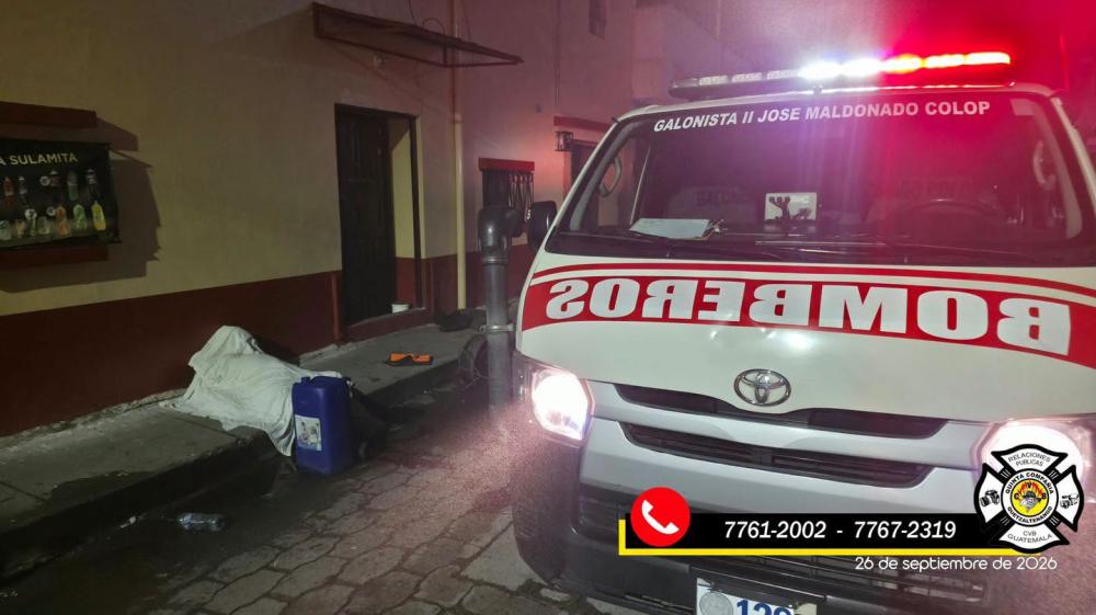 Persona es localizada sin vida durante la madrugada en Quetzaltenango